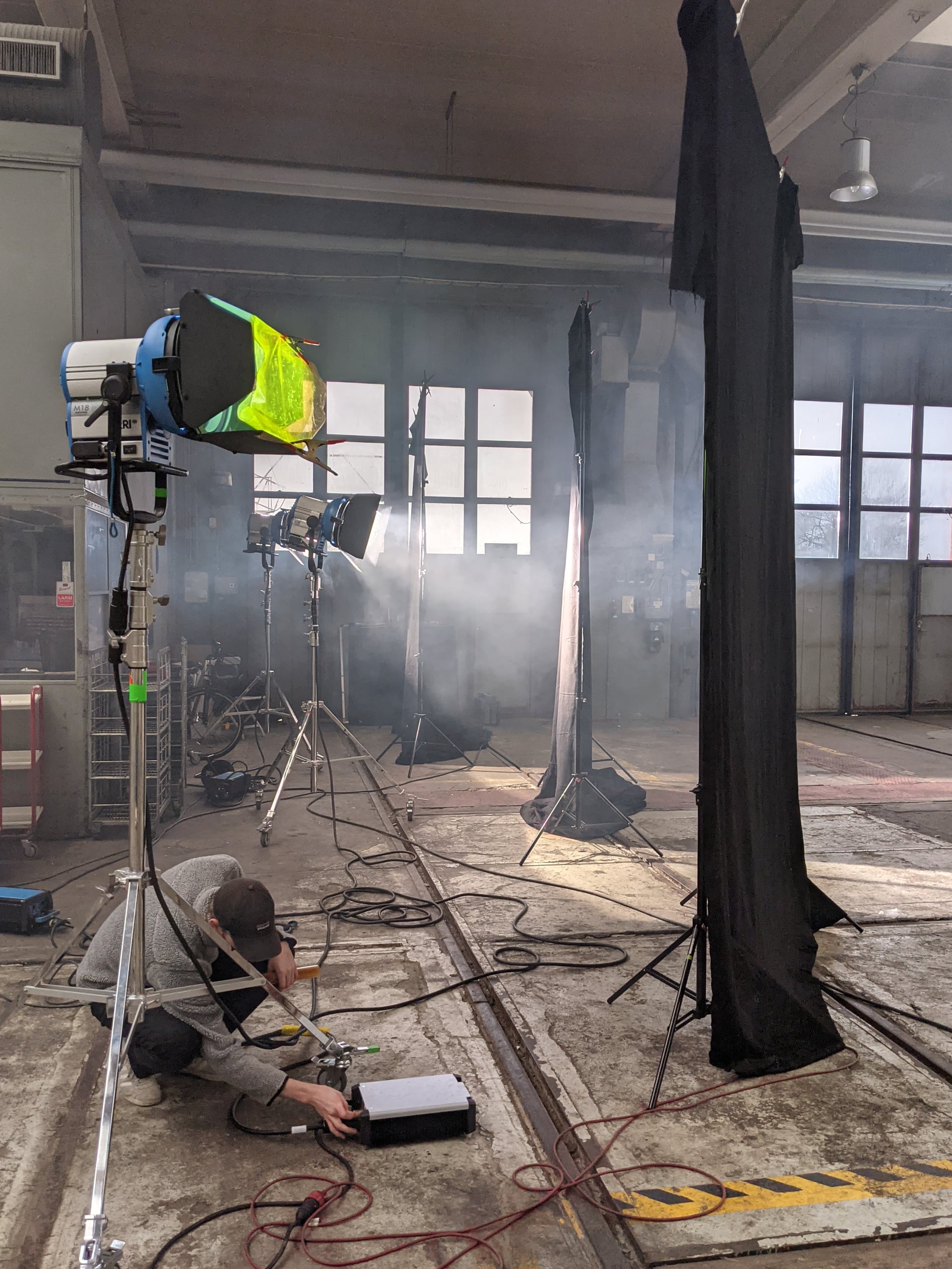 Production crew at work