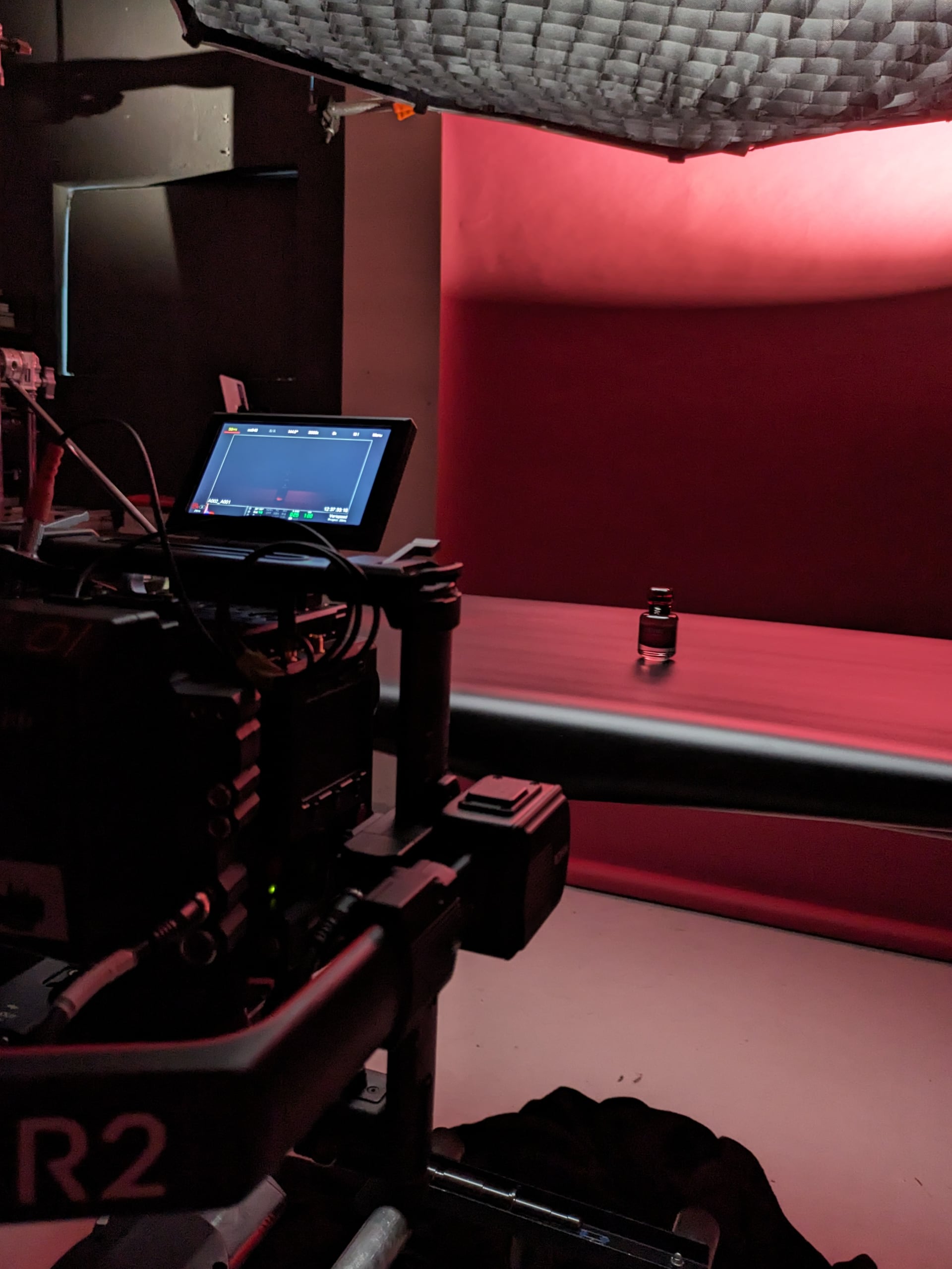 Camera and lighting setup